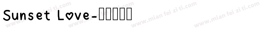Sunset Love字体转换